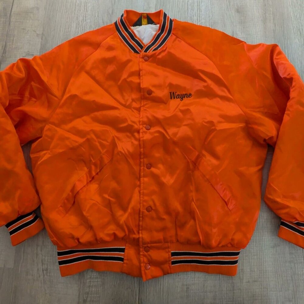 Vintage Dunbrooke Men's Orange And Black Jacket